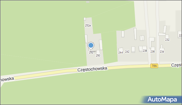 Jaskrów, Częstochowska, 252, mapa Jaskrów