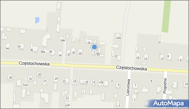 Jaskrów, Częstochowska, 26a, mapa Jaskrów