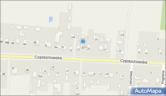 Jaskrów, Częstochowska, 30, mapa Jaskrów