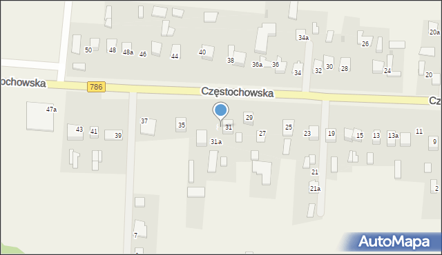 Jaskrów, Częstochowska, 33, mapa Jaskrów