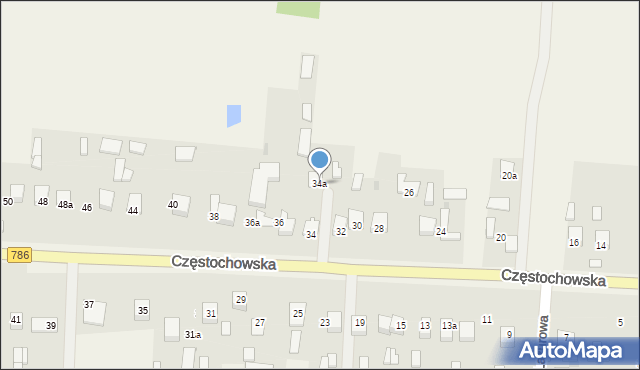 Jaskrów, Częstochowska, 34a, mapa Jaskrów