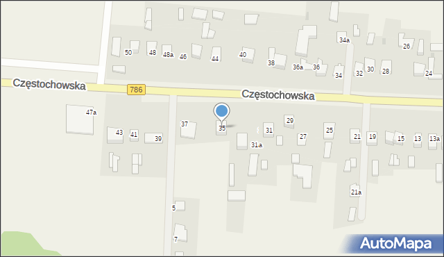 Jaskrów, Częstochowska, 35, mapa Jaskrów