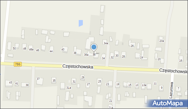 Jaskrów, Częstochowska, 36, mapa Jaskrów