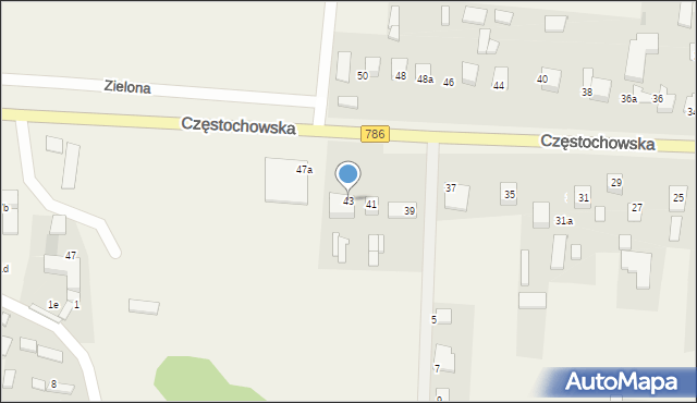 Jaskrów, Częstochowska, 43, mapa Jaskrów