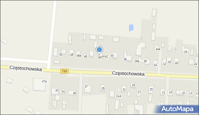 Jaskrów, Częstochowska, 44, mapa Jaskrów