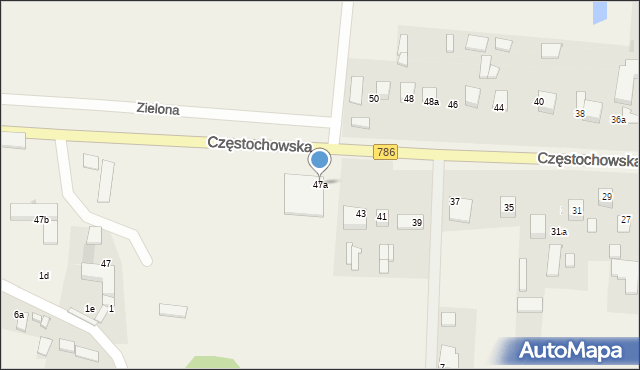 Jaskrów, Częstochowska, 47a, mapa Jaskrów