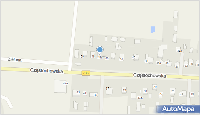 Jaskrów, Częstochowska, 48a, mapa Jaskrów