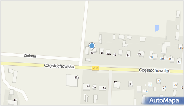 Jaskrów, Częstochowska, 50, mapa Jaskrów