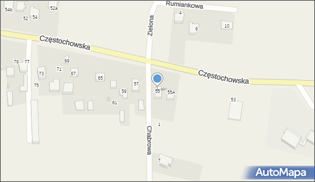 Jaskrów, Częstochowska, 55, mapa Jaskrów