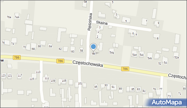 Jaskrów, Częstochowska, 56, mapa Jaskrów