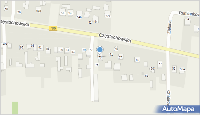 Jaskrów, Częstochowska, 73, mapa Jaskrów