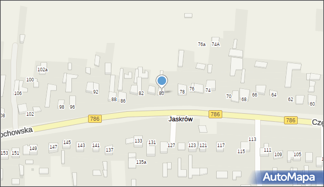 Jaskrów, Częstochowska, 80, mapa Jaskrów