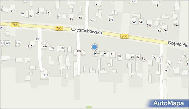 Jaskrów, Częstochowska, 95, mapa Jaskrów