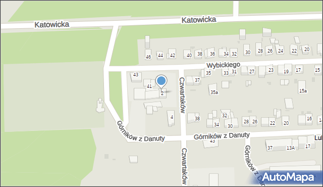 Jaworzno, Czwartaków, 2, mapa Jaworzno