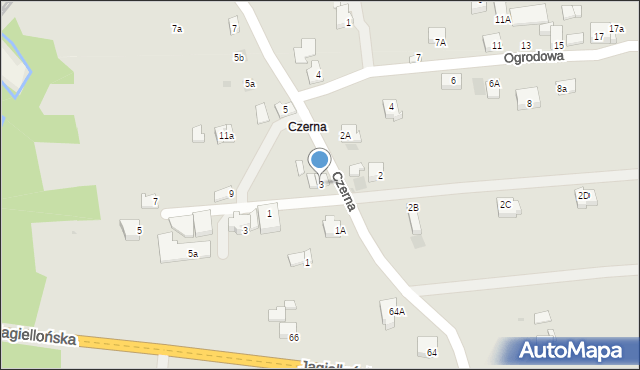 Kalwaria Zebrzydowska, Czerna, 3, mapa Kalwaria Zebrzydowska