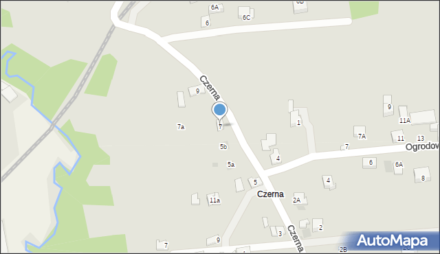 Kalwaria Zebrzydowska, Czerna, 7, mapa Kalwaria Zebrzydowska