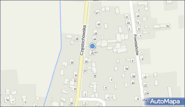 Kamienica, Częstochowska, 41, mapa Kamienica