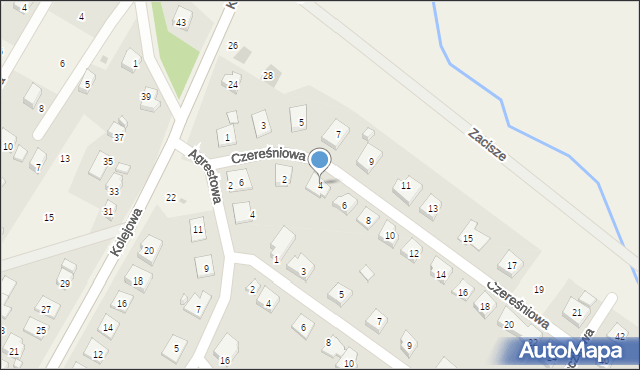 Kamieniec Wrocławski, Czereśniowa, 4, mapa Kamieniec Wrocławski