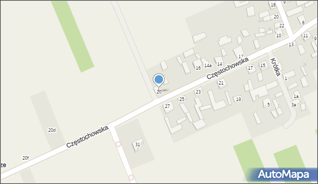 Karczewice, Częstochowska, 20, mapa Karczewice