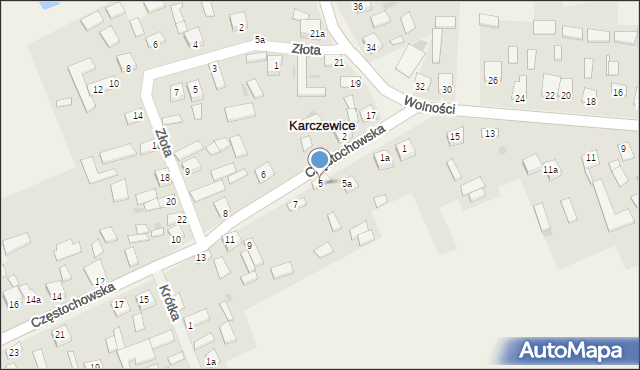 Karczewice, Częstochowska, 5, mapa Karczewice
