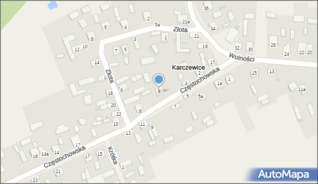 Karczewice, Częstochowska, 6, mapa Karczewice