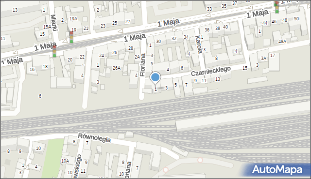 Katowice, Czarnieckiego Stefana, hetm., 1, mapa Katowic