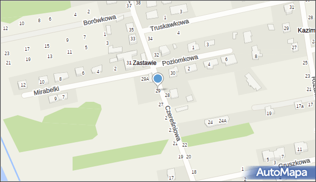 Kazimierów, Czereśniowa, 29, mapa Kazimierów