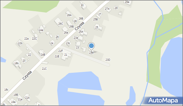 Kiekrz, Czysta, 23b, mapa Kiekrz