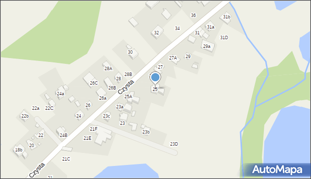 Kiekrz, Czysta, 25, mapa Kiekrz