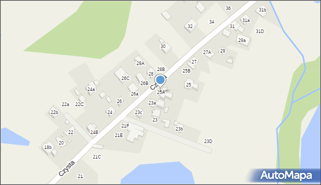 Kiekrz, Czysta, 25A, mapa Kiekrz