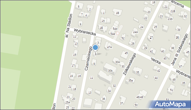 Kielce, Czarnieckiego Stefana, hetm., 7, mapa Kielc