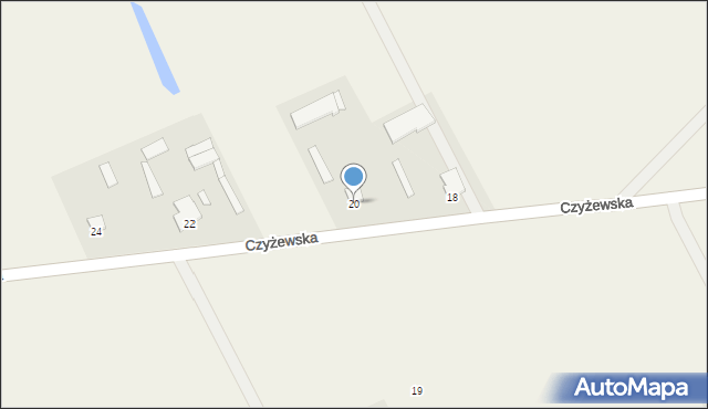 Klukowo, Czyżewska, 20, mapa Klukowo