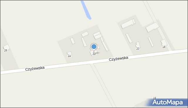 Klukowo, Czyżewska, 22, mapa Klukowo