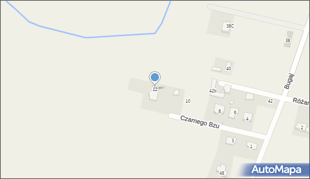 Koczargi Nowe, Czarnego Bzu, 12, mapa Koczargi Nowe