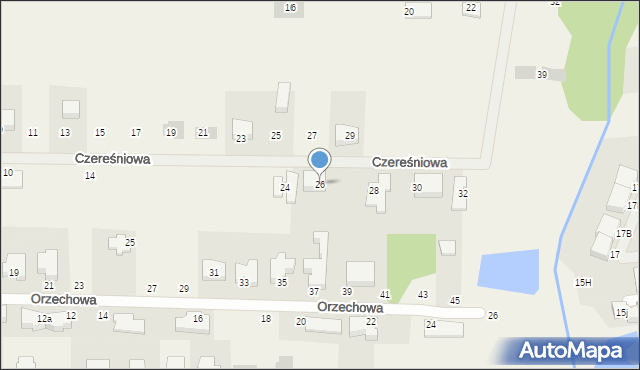 Koczargi Stare, Czereśniowa, 26, mapa Koczargi Stare