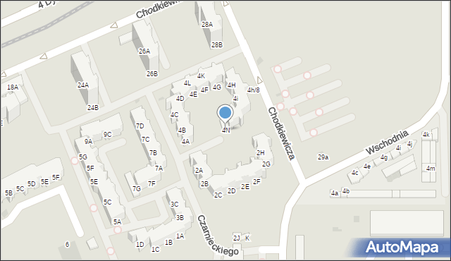 Kołobrzeg, Czarnieckiego Stefana, hetm., 4N, mapa Kołobrzegu