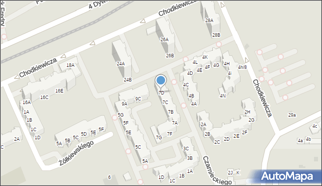 Kołobrzeg, Czarnieckiego Stefana, hetm., 7D, mapa Kołobrzegu