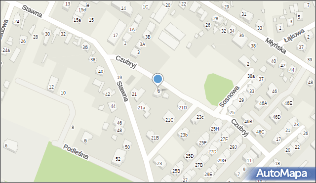 Komorniki, Czubryj Stefanii, 6, mapa Komorniki