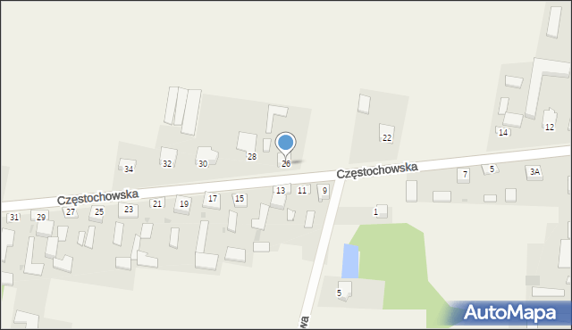 Konary, Częstochowska, 26, mapa Konary