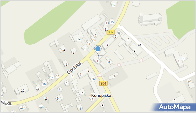 Konopiska, Częstochowska, 2, mapa Konopiska