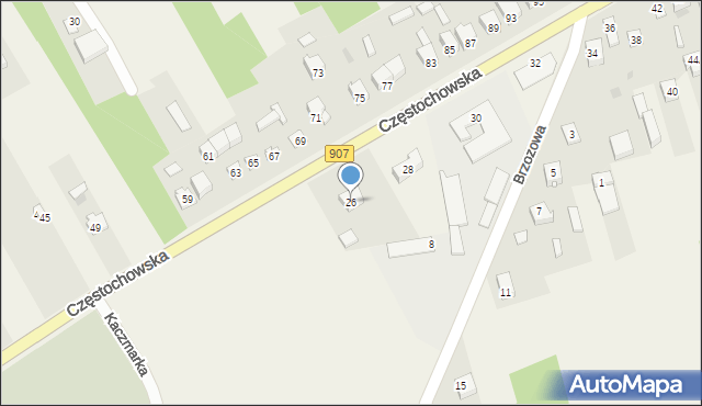 Konopiska, Częstochowska, 26, mapa Konopiska