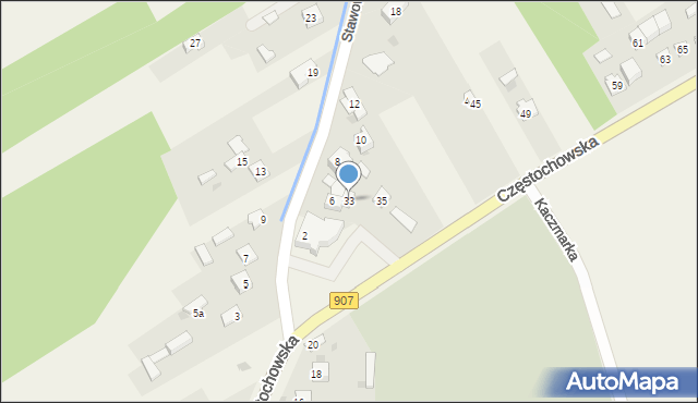 Konopiska, Częstochowska, 33, mapa Konopiska