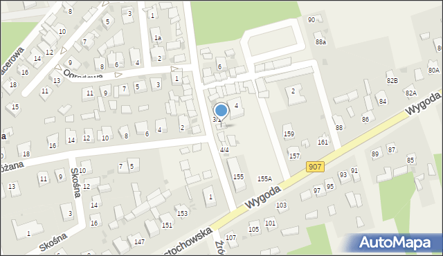 Konopiska, Częstochowska, 4/6, mapa Konopiska