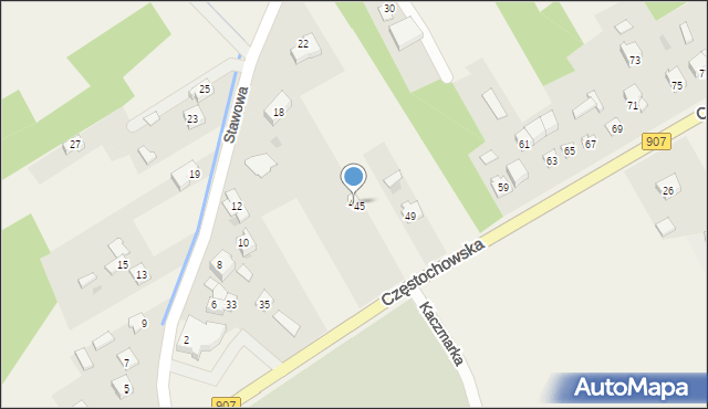 Konopiska, Częstochowska, 47, mapa Konopiska