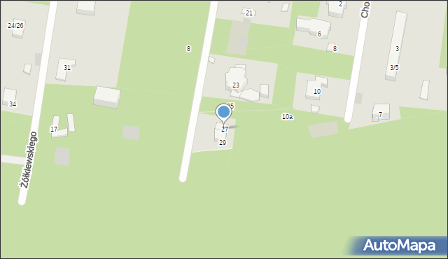 Konstancin-Jeziorna, Czarnieckiego Stefana, hetm., 27, mapa Konstancin-Jeziorna