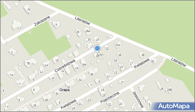 Konstancin-Jeziorna, Czereśniowa, 18, mapa Konstancin-Jeziorna