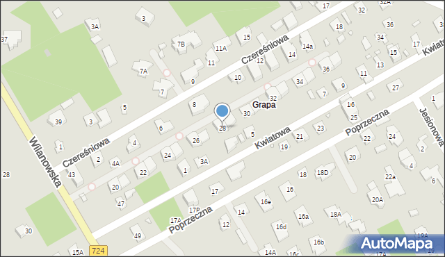 Konstancin-Jeziorna, Czereśniowa, 28, mapa Konstancin-Jeziorna