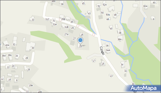 Kościelisko, Czajki, 23, mapa Kościelisko