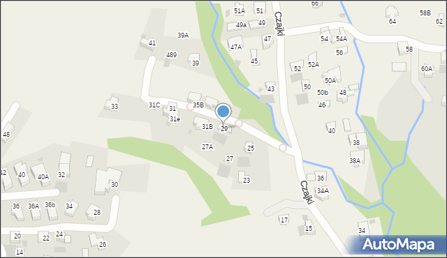 Kościelisko, Czajki, 29, mapa Kościelisko