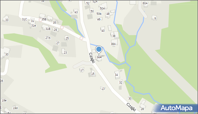 Kościelisko, Czajki, 34A, mapa Kościelisko